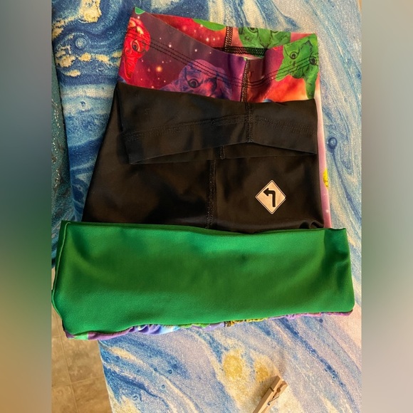 🐈‍⬛CoolFeline Or🙀BADDKittyVibes Pre-Loved Stretchy Shorts Sz-M/L Kids or XS Jrs. - Picture 11 of 16
